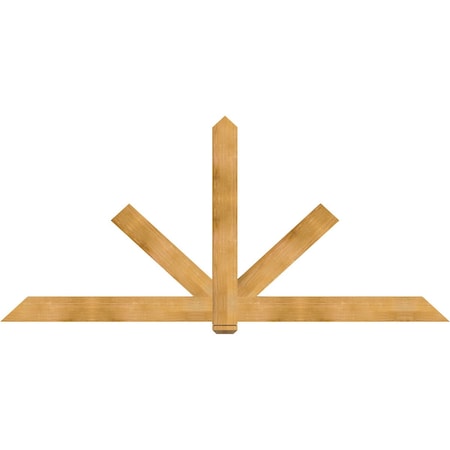 Ekena Millwork Kennewick Rough Sawn Timber Gable Bracket, Western Red Cedar, 108"W x 49"H x 2"D x 6"F, 11/12 Pitch GBW108X49X0206KEN00RWR